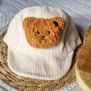 Beige Corduroy Pet Met Teddy Beertje