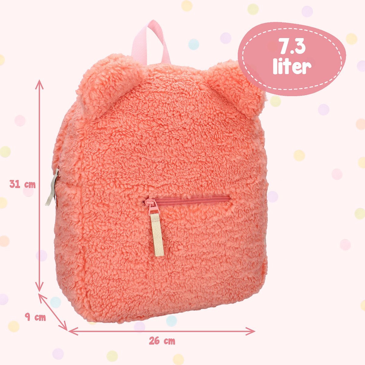 Rugzak prêt buddies for life peach - Afbeelding 3