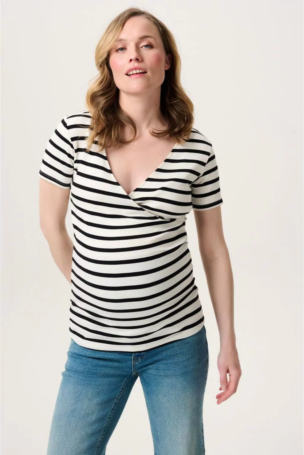 Noppies voedingstop Sanson - Cream Stripe