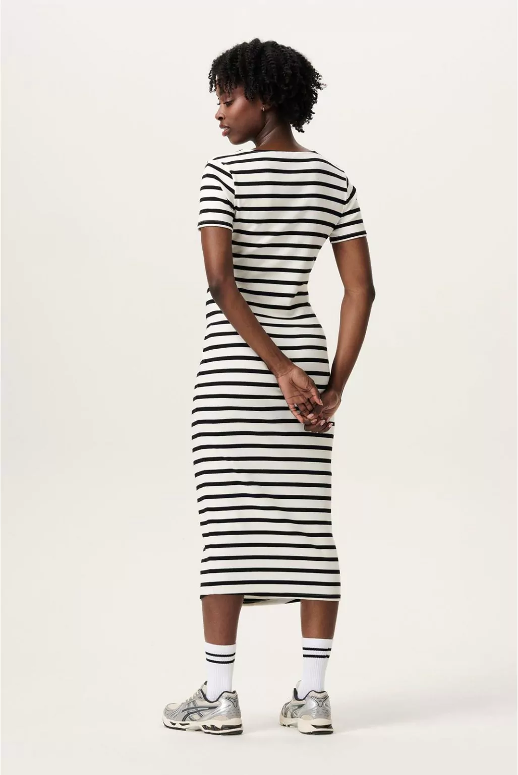 Noppies jurk met voedingsfunctie Soiree - Cream Stripe - Afbeelding 2