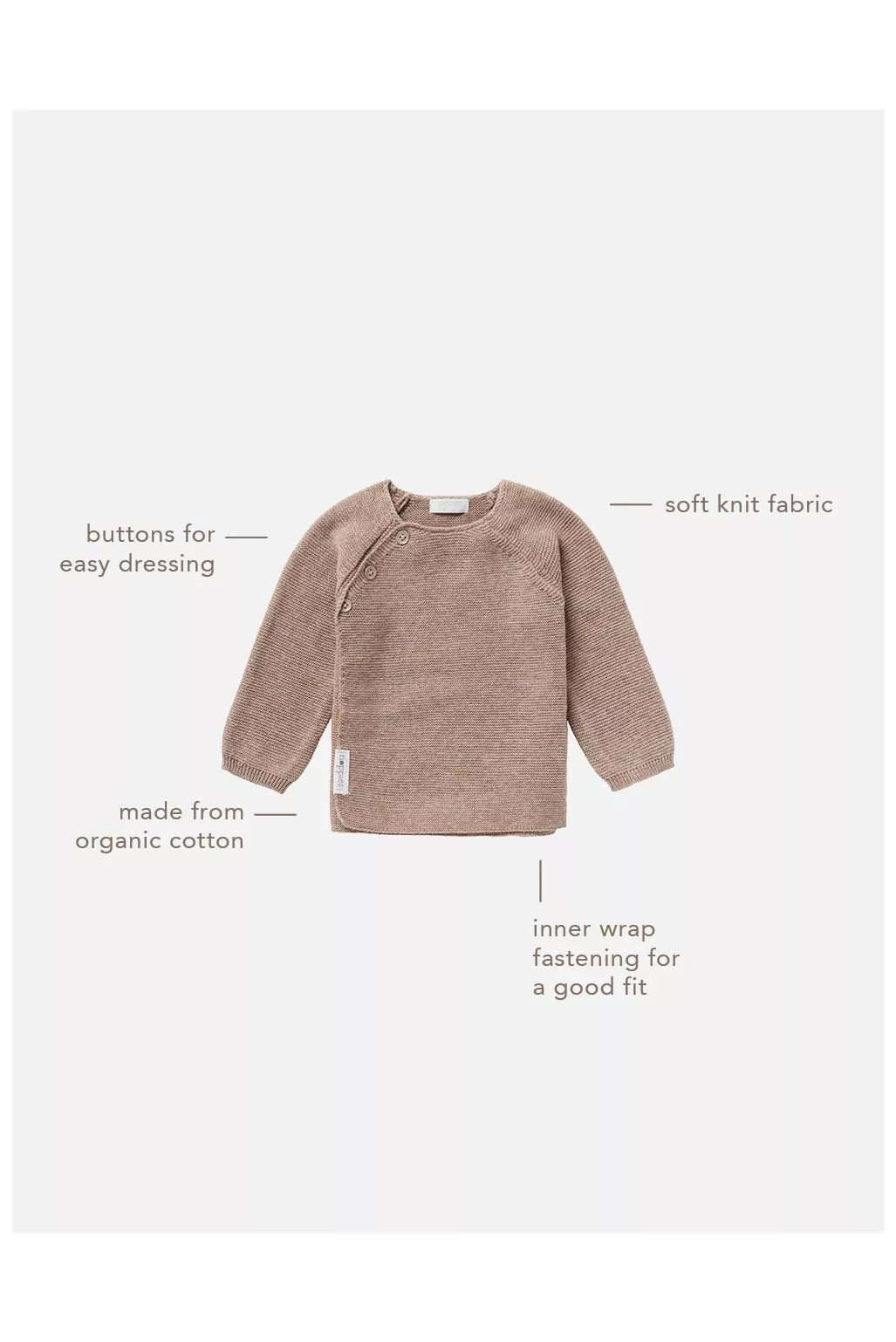 Noppies Newborn Set - Taupe Melange - Afbeelding 2