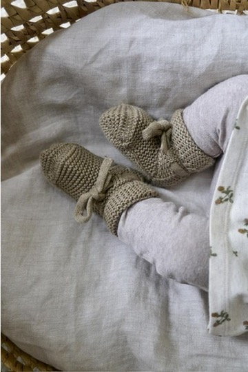 Noppies Newborn Slofjes Nelson - Taupe Melange - Afbeelding 2