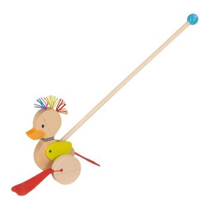 Goki Houten Duwfiguur - Eend