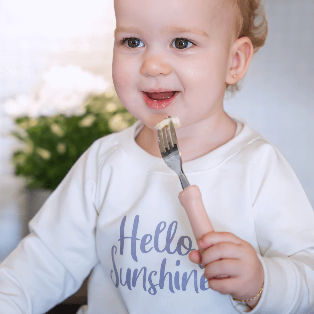 Mabebi Siliconen Kinderbestek Set - Roze - Afbeelding 2