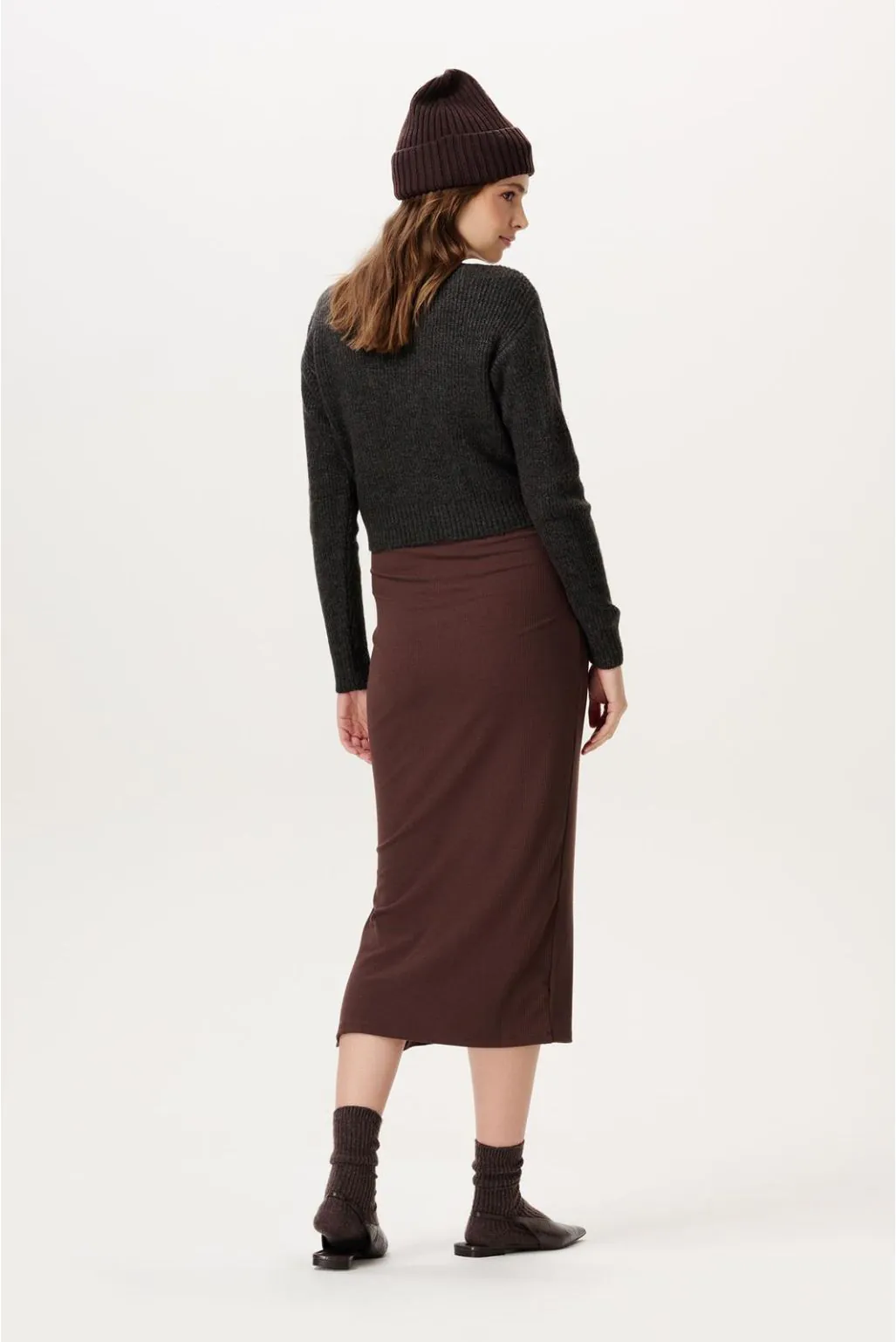 Noppies Maternity Trui met voedingsfunctie - donkergrijs - Afbeelding 2