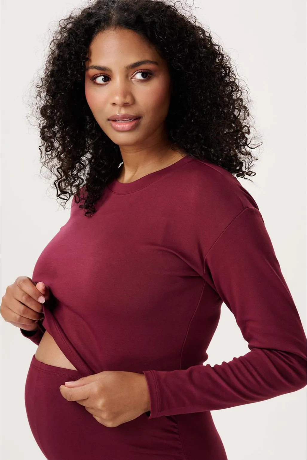Noppies Maternity Voedingsshirt - Bordeaux - Afbeelding 3